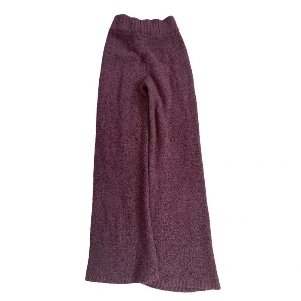 SKIMS Women's Small XS Cozy Knit Wide Leg Garnet Boucle Marshmallow Lounge Set